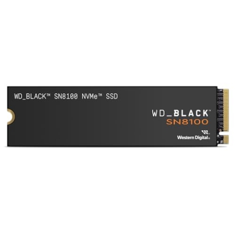 WD_Black SN8100 2 TB PCIe 5.0x4 NVMe M.2 SSD, Lesegeschwindigkeiten von bis zu 14.900 MB/s, Schreibgeschwindigkeiten von bis zu 14.000 MB/s, TLC 3D CBA NAND