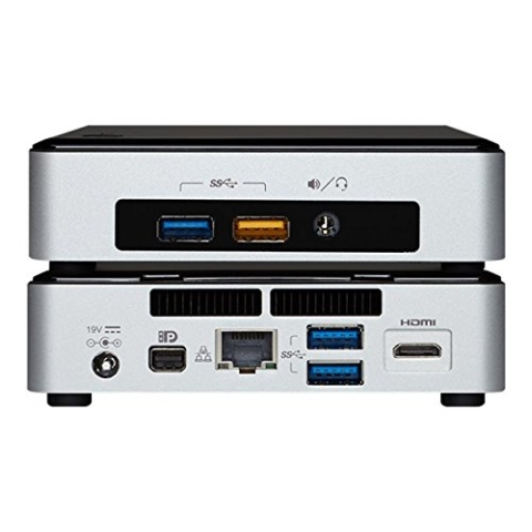 VISION VMP-5I3RYK/8/128/7PEN Media Player Desktop PC (Intel Core i3-5010U, 8GB RAM, HD Graphics 5500, Win 7 Professional) Silber/schwarz