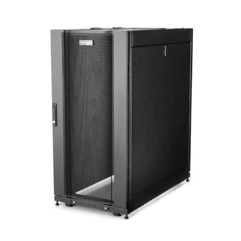StarTech.com 4-Pfosten 25HE Serverrack/Schrank, 19" Daten-Rack/Schrank für IT-/Netzwerkgeräte, verstellbare Montageschienen