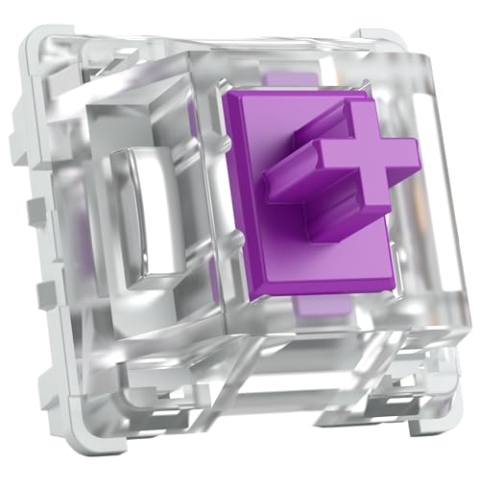 Glorious Gaming 120x Kailh Mechanical Keyboard Switches (Purpur) - Taktil & sanft, 50g Auslösegewicht, Pro-Schalter, 3-Pin-Anschluss, SMD-LED-kompatibel - Kailh Purple