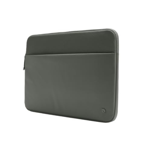 Incase A.R.C. Sleeve für 14-Zoll-Laptops – gepolstertes Kunstfellfutter, recyceltes Polyester, wasserabweisend, Außentasche, AirTag-Aufbewahrung, langlebiges und stilvolles Design – Smoked Ivy