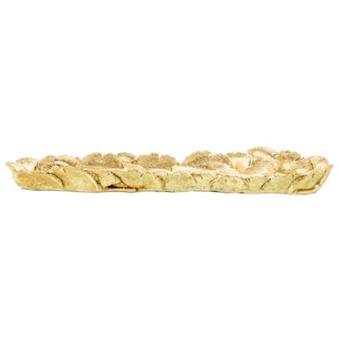 Alexandra House Living Tischdekoration, goldfarben, Kunststoff, Blätter, 55 x 23 x 6 cm
