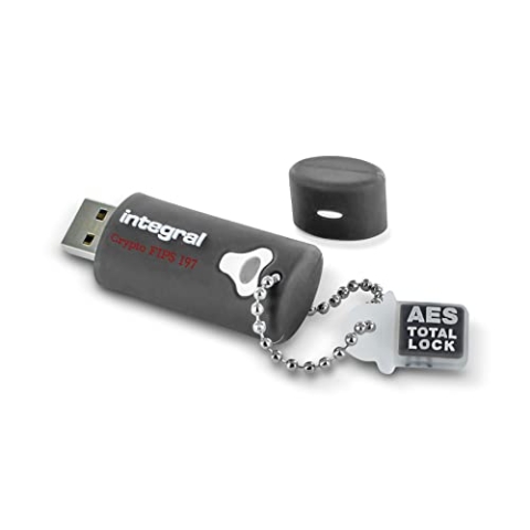 Integral 16GB Crypto-197 256-Bit 3.0 USB Stick verschlüsselt - USB Stick Passwort geschützt - FIPS 197 zerifiziert, robustes, doppellagiges, wasserdichtes Design XTS-AES