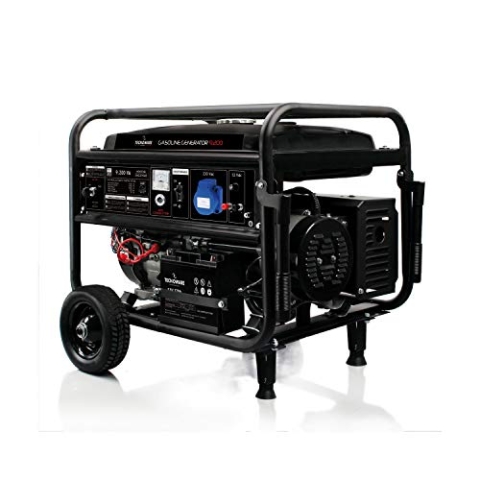 Tecnoware Elektrischer Generator 9200VA - Einphasig 230 Vac, 50 Hz - mit Benzin betriebener Verbrennungsmotor (Tankkapazität 25 L) - Manuelle Einschaltung