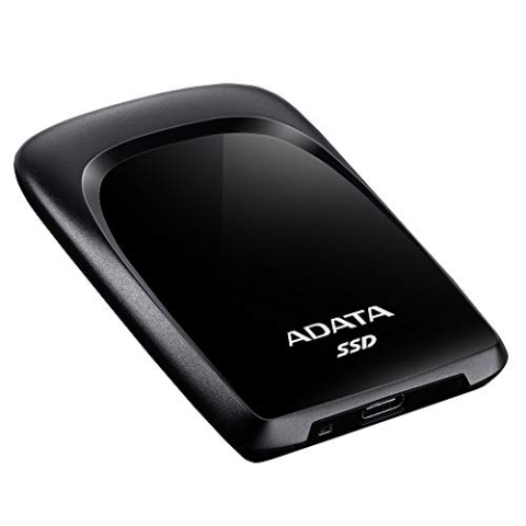 ADATA SC680 - 480 GB, externe Solid-State-Drive mit USB 3.2 Gen.2 Typ-C, 2.5 Zoll, schwarz, 480GB, ASC680-480GU32G2-CBK
