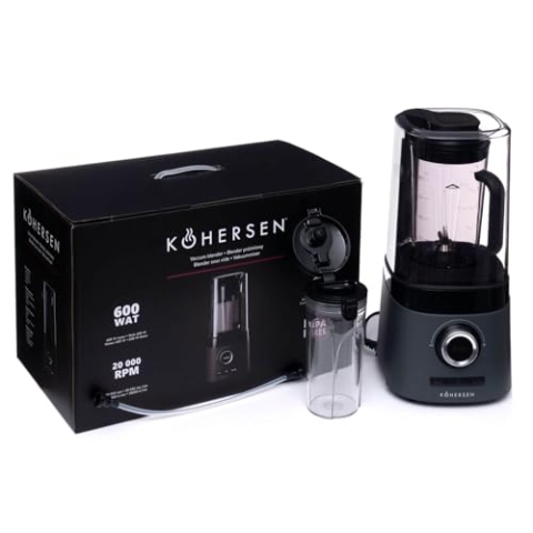 Kohersen Standmixer 71097 Anthrazit, 600 W, 80 kPa, 600 ml