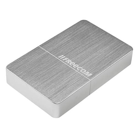 Freecom mHDD Desktop Drive, 4 TB, Silber, Externe Festplatte aus Metall, USB 3.0, Festplatte extern, für Windows & Mac OS X, tragbare Festplatte, kratzfest & bruchsicher