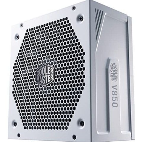 Cooler Master V850 Gold V2, PC-Netzteil (EU-Stecker), 850 Watt Netzteil, 80 Plus Gold, modulares ATX-Netzteil, 135mm FDB-Lüfter, Semi-Passive-Modus, 16AWG PCI-e-Kabel - Weiß