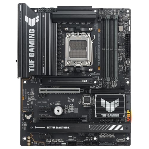 ASUS TUF Gaming B650E-PLUS WiFi Mainboard Sockel AMD AM5 (Ryzen 9000, ATX, PCIe 5.0, DDR5-Speicher, WiFi 6E, PCIe Q-Release, BIOS Flashback, Aura Sync)