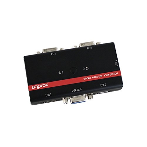 Approx appkvmusb2pv2 – 2-Port USB KVM Switch Kit, Schwarz