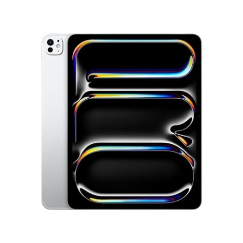 Apple 13" iPad Pro (M4): Ultra Retina XDR Display, 1 TB, 12 MP Querformat Frontkamera/12 MP Rückkamera, LiDAR Scanner, WLAN 6E und 5G Mobilfunk mit eSIM, Face ID, Nanotexturglas – Silber