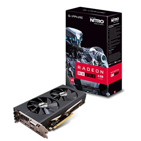 Sapphire Radeon RX 480 NITRO+ OC, 4GB GDDR5 (256 Bit), 2xHDMI,, 11260-02-20G (GDDR5 (256 Bit), 2xHDMI, 2xDP, LITE, LED)