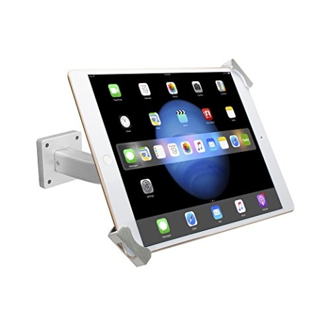 CTA Secure Mount Enclosure - CTA Secure Mounts to Wall Lock & Key Security System Flexibles Gelenk Kompatibel mit allen 7-13 Zoll Tablets, iPad 10,2 Zoll (7. / 8. / 9. Gen), Surface Pro und Galaxy Tab