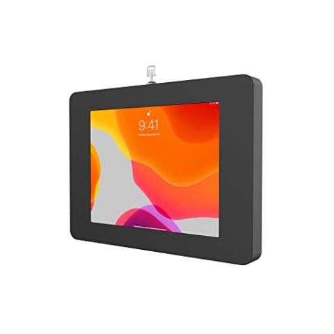 CTA Verriegelbare iPad-Wandhalterung – Diebstahlschutz, kleines abschließbares Tablet-Gehäuse mit Tastensperre und Kabelführung innen für iPad Mini 1, 2, 3, 4, 5, 6, 7 – Samsung Tab A 8 Zoll, Lenovo