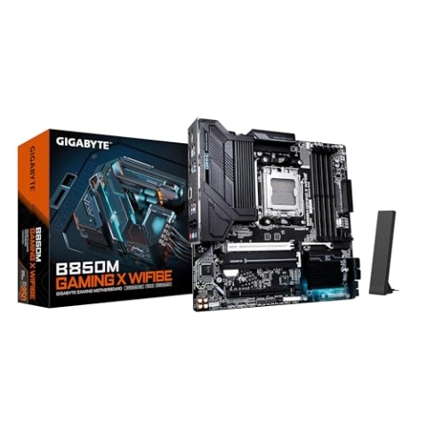 GIGABYTE B850M Gaming X WIFI6E Motherboard - AMD Ryzen 9000 Serien CPUs, 10+2+2 Phasen Digital VRM, bis zu 8200MHz DDR5 (OC), 1xPCIe 5.0 + 1xPCIe 4.0 M.2, 2.5LAN, WiFi 6E, USB 3.2 Gen 2.