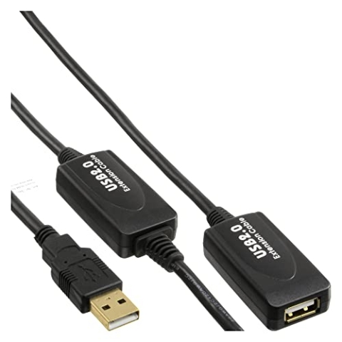 InLine 34614I USB 2.0 Aktiv-Verlängerung, mit Signalverstärkung "Repeater", Stecker A an Buchse A, 25m