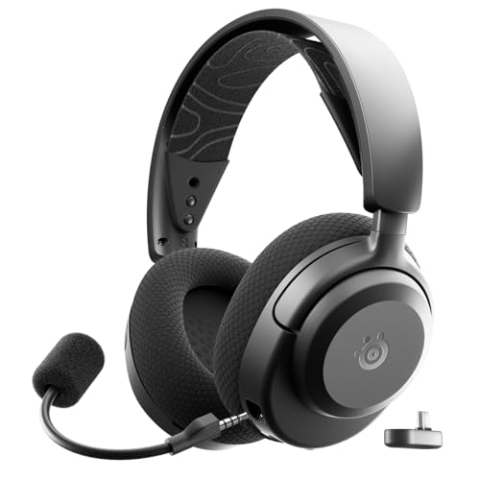 SteelSeries Arctis Nova 3P Wireless Gaming-Headset – App-Steuerung – 40 Std. Akku – Neodym-Magnet-Treiber – 2,4 GHz/Bluetooth – Abnehmbares Mikrofon – PS5, PS4, PC, Switch, Mobilgeräte - Schwarz