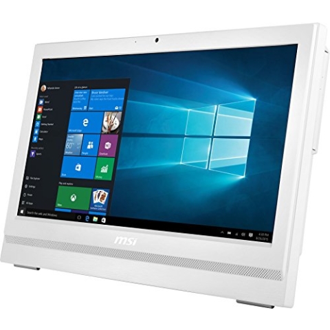 MSI 20T 6M-004DE All-in-One Desktop PC (Intel Celeron i3-6100, 4GB RAM, HD-Grafik, Windows 10 Professional, 50,8 cm, 20 Zoll) weiß AIO Pro