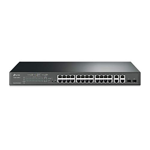 TP-Link T1500–28pct 24-Port 10/100 Mbit/s + 4 Port Gigabit Smart PoE + Switch