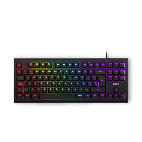 Energy Sistem Gaming Tastatur ESG K6 Mechanik (USB-Tastatur, LED Regenbogen Effekt Lichter, TKL Mechanical Keyboard)