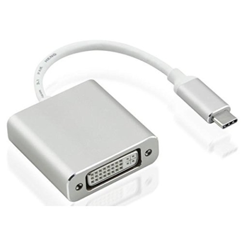 Nilox USB Type-C DVI-I DVI-I M/F USB Type-C Silber – Adapter für Kabel (USB, DVI, männlich/weiblich, Silber)