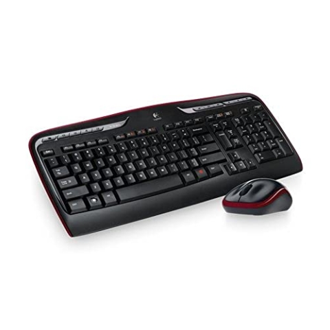 Logitech MK330 Kabelloses Tastatur-Maus-Set, 2.4 GHz Verbindung via Unifying USB-Empfänger, 4 programmierbare G-Tasten, 12 bis 24-Monate Batterielaufzeit, PC/Laptop, Schweizer QWERTZ-Layout - Schwarz