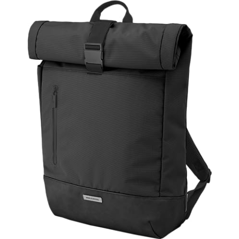 Moleskine RollTop Rucksack Metro Kollektion, Vertikale LaptopTasche, LaptopRucksack für Laptop, Notebook, iPad, Computer bis zu 15", Größe 50 x 32 x 13 cm, Farbe Schwarz