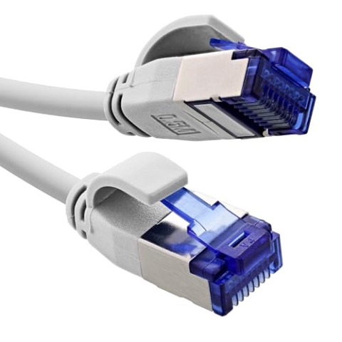 InLine Patchkabel Slim, Cat.6A, S/FTP, TPE (LSZH) flexibel, PoE, Kupfer (CU), LAN, Ethernet, Netzwerk Kabel, RJ45 Gigabit, weiß, 30m, 74930W