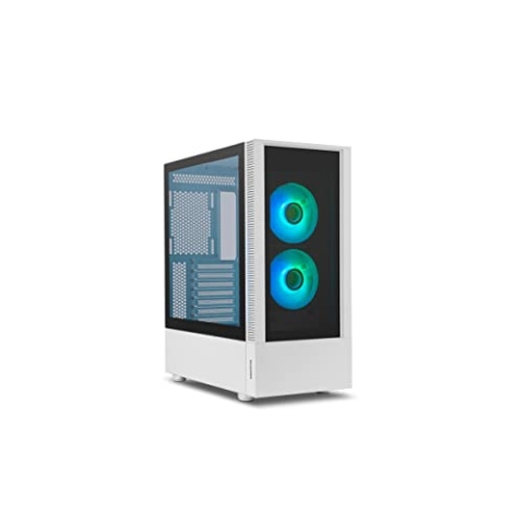 NOX XTREME PRODUCTS HUMMER NEMESIS - Mid-Tower Micro ATX;ATX, Front und Seite aus gehärtetem Glas, unendliche ARGB-LED-Lüfter, bis zu 8 Lüfter, große Grafik, USB 3.0, weiß