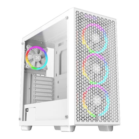 Xigmatek Boitier Moyen Tour E-ATX Gaming G Pro Avec panneau vitré (Blanc)