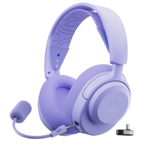 SteelSeries Arctis Nova 3X Wireless Gaming-Headset – App-Steuerung – 40 Std. Akku – Neodym-Magnet-Treiber – 2,4 GHz/Bluetooth – Abnehmbares Mikrofon – Xbox, PS5, PC, Switch, Mobilgeräte - Lavendel