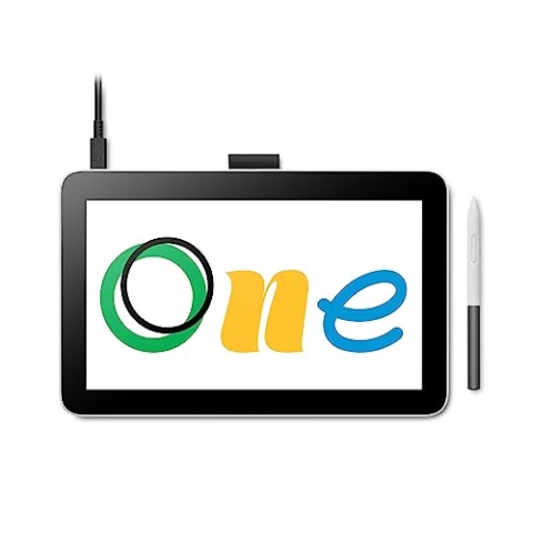 Wacom One 12 Zeichentablett mit 11,6-Zoll-Bildschirm, Full-HD, 99% sRGB, inkl. batterielosem EMR-Stift, für Windows, Mac, Chromebook und Android – ideal für kreative Einsteiger