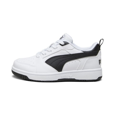 Puma Rebound V6 Lo Sneakers Kinder Schuhe | White/Black/Black | Größe: 30
