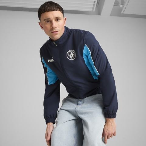 Puma Manchester City ftblARCHIVE Jacke Herren | Navy/Light Blue | Größe: XL