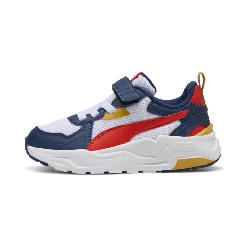 Puma Trinity Lite Sneakers Kinder Schuhe | White/Fierce Red/Persian Blue | Größe: 32