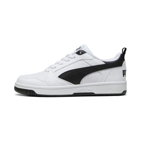Puma Rebound V6 Lo Sneakers Jugendliche Schuhe Für Für Kinder | White/Black/Black | Größe: 38.5