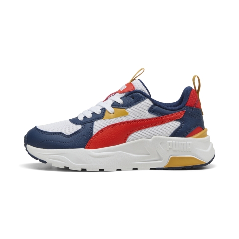 Puma Trinity Lite Sneakers Teenager Schuhe Für Für Kinder | White/Fierce Red/Persian Blue | Größe: 35.5