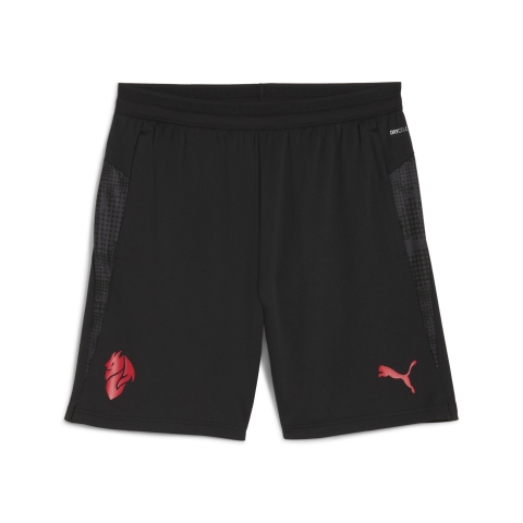 Puma AC Milan Trainingsshorts Herren | Mit Print | Black/Red | Größe: XL