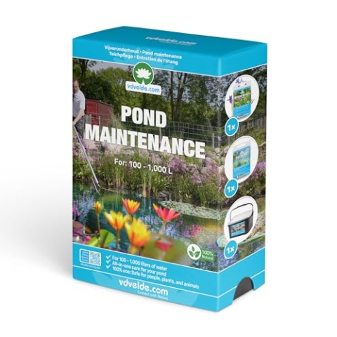 vdvelde.com - Vijveronderhoud Pakket - S - 100-1.000 L - • Voor 100-1.000 L• 100% eco: Water en bodem Reiniger• Veilig voor Mens, Plant & dier