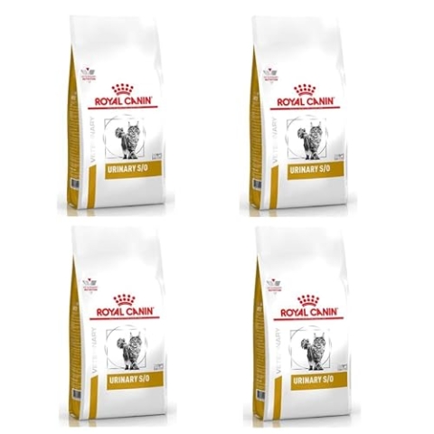 Royal Canin Veterinary Urinary S/O | 4er Pack | 4 x 400 g | Trockenfutter für Katzen | Zur Unterstützung der Harnwege | Bei Struvitkristallen | Reduzierter Magnesiumgehalt