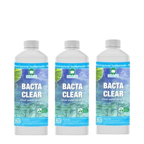 vdvelde.com - BACTA Clear Teichbakterien - 3 Stück - - 1 pro 1.000 bis 20.000 L- 100% ökologisch: schnell klares Wasser- Sicher für Menschen, Pflanzen und Tiere