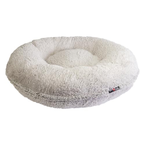 JACK AND VANILLA, weicher Sitzhocker für Tiere, modernes und ergonomisches Design, klauenfest, leicht zu reinigen, Durchmesser 105 cm, Modell Shell Puff