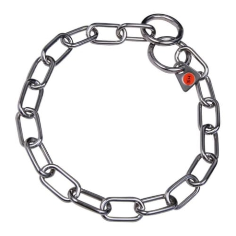 HS Sprenger Basic Halsbänder für Hunde, Kurze Gliederkette, Edelstahl