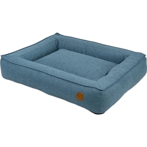 JACK AND VANILLA – JV Hampton Orthopädisches Hundelaufstallbett – Korb mit Rändern für Hunde mit empfindlichen Gelenken – Petrolfarbe, XL, 120 x 80 cm