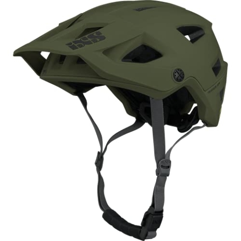 IXS Trigger Am MIPS Mountainbike-/E-Bike-/Fahrradhelm, Oliv, Taille SM (54-58cm)