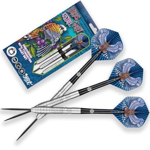 Birds of Prey Kestrel Steel Tip Dart Set | Hochwertige Steel Tip Darts | Dartpfeile Set mit Schäften und Flights | Präzision und Kontrolle | 25 Gramm