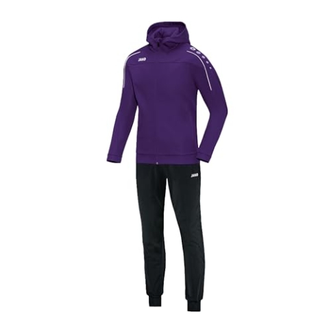 JAKO Trainingsanzug Kinder Polyester Classico mit Kapuze Lila Gr. 152 - Jogginganzug 2-teilig für Sport und Alltag, Jogginghose & Trainingsjacke