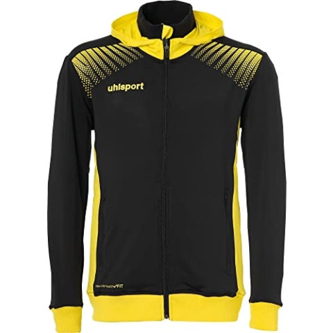 Uhlsport Herren Goal Tec Kapuzenjacke, schwarz/limonengelb, S