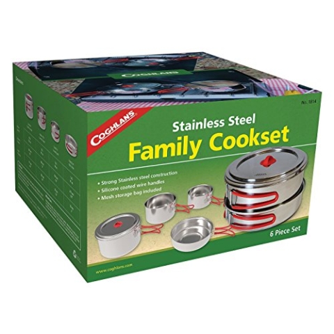 Coghlans Unisex – Erwachsene Family Kochset, Silver, One Size