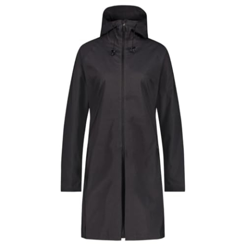 AGU SeQ Regenjacke Damen Urban Outdoor, Regenmantel Damen Wasserdicht mit Kapuze, Übergangsjacke Damen Atmungsaktiv - Schwarz - XS